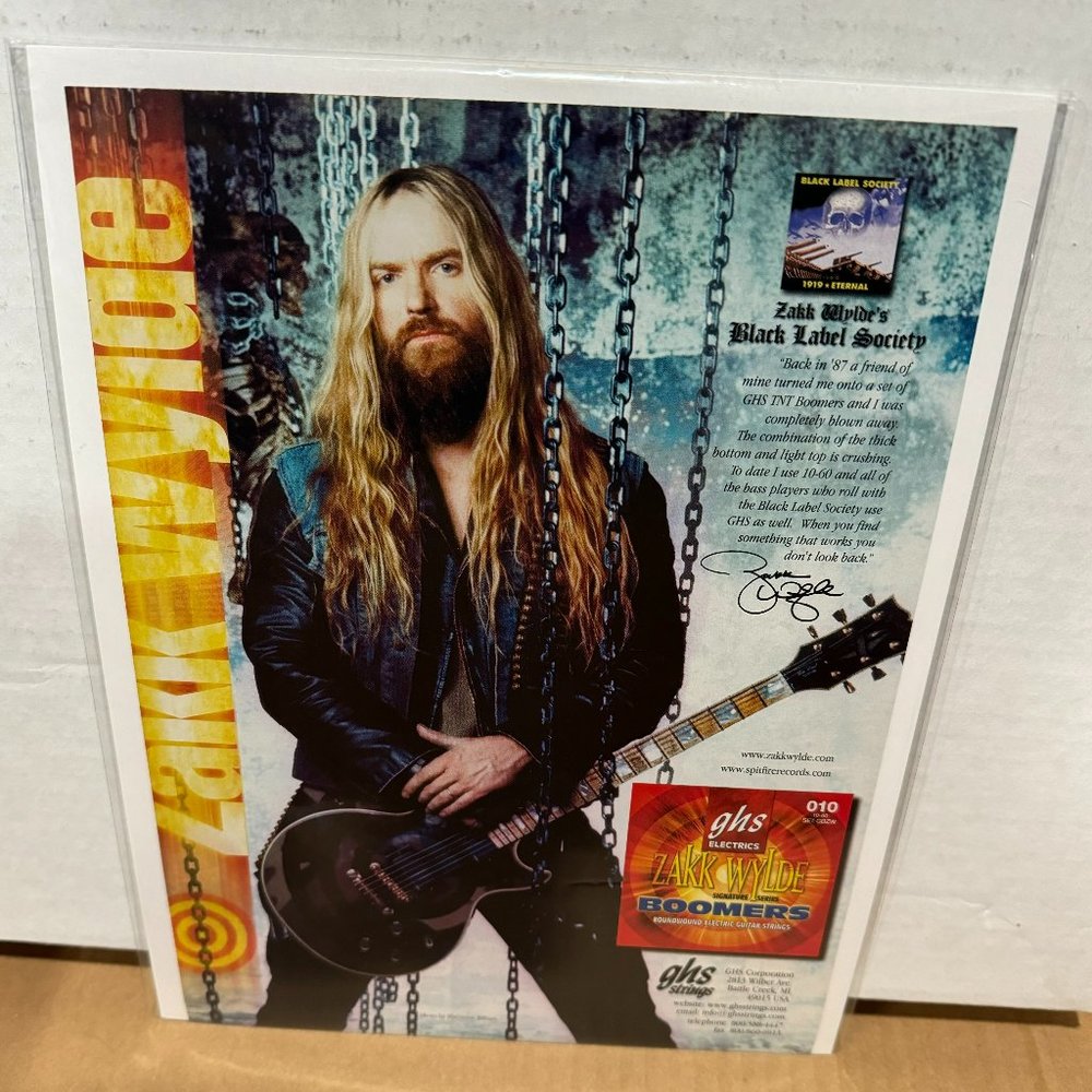 Zakk Wylde - GHS Strings - 2003 Print Advertisement
